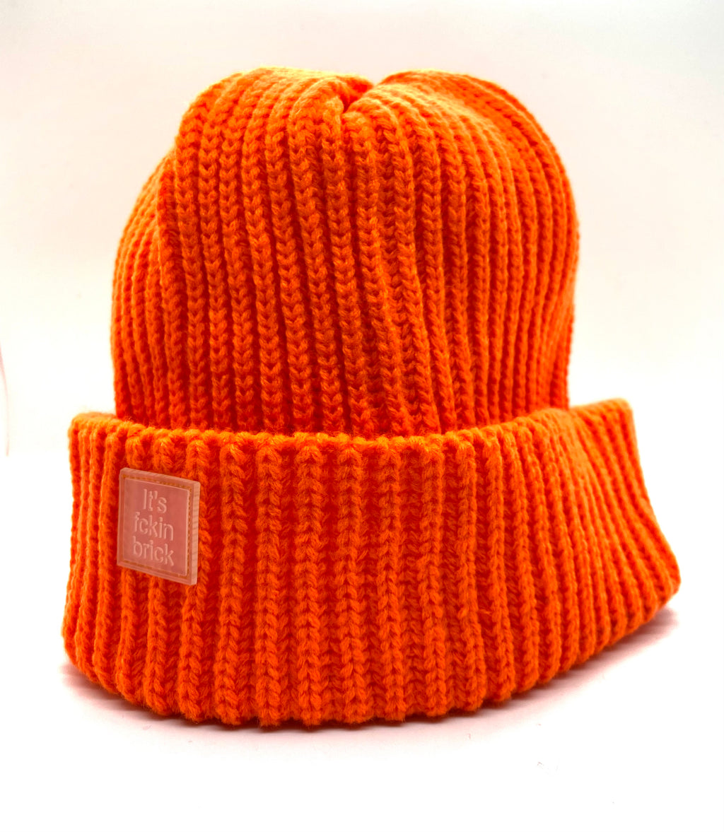 - It's fckin brick - Beanie [Emergency Orange]